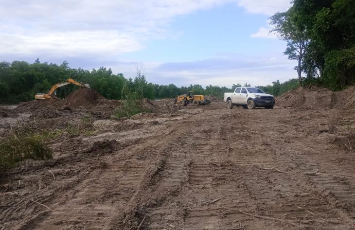 Obras en el río Marapa: limpieza y ensanchamiento del cauce en Graneros