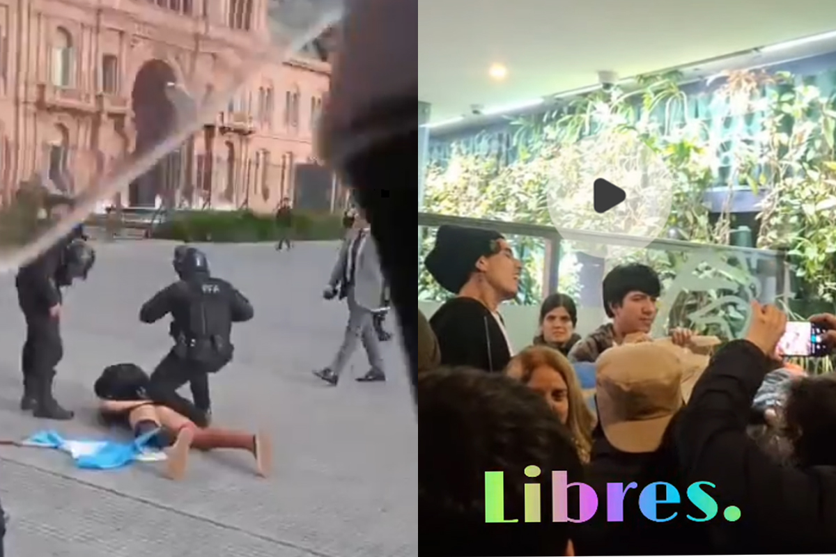 Tras pasar la noche detenidos, liberaron a los dos manifestantes que marchaban con banderas argentinas