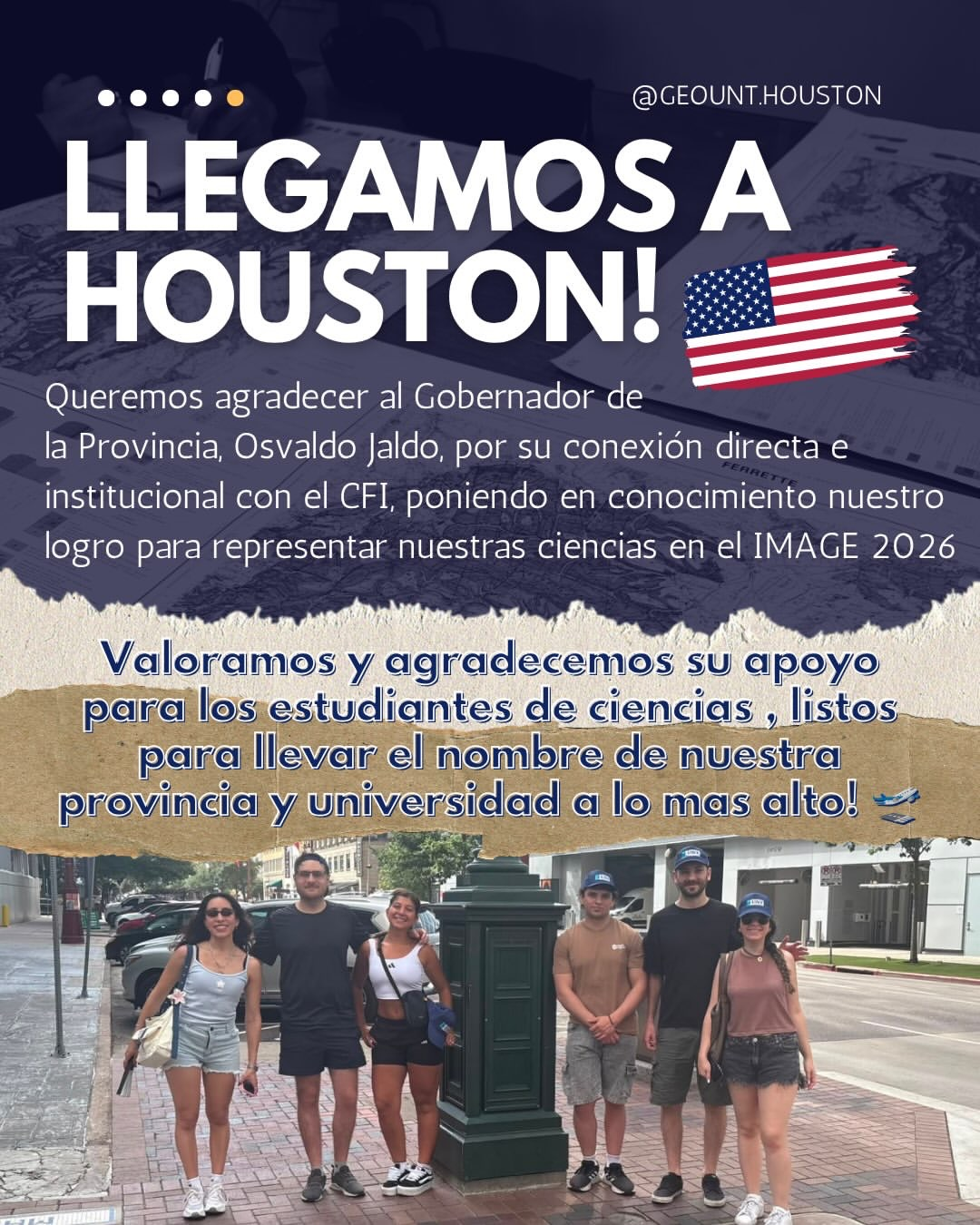 Estudiantes de la Universidad Nacional de Tucumán llegan a Houston para disputar la final mundial de Geofísica